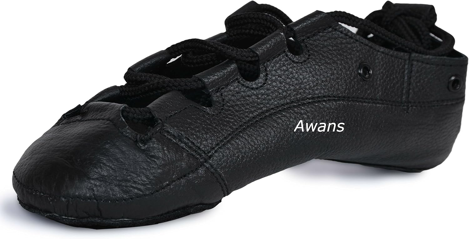 Irish Dancing Pumps, Real Leather Shoes, Yellow Lining Amazon.co.uk