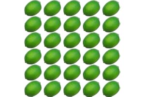 RONYOUNG 30PCS Faux Yellow Lemons Artificial Fruits Fake Lemons Lifelike Simulation for Lemonade Party Kitchen Table Summer Decorations (Green)