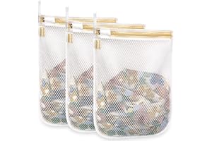 Prezon Mesh Laundry Bags, Washing Machine Wash Bags, Reusable and Durable Mesh Wash Bags for Delicates Blouse, Hosiery, Underwear, Bra, Lingerie Baby Clothes - 3M（12 x 16 Inches）