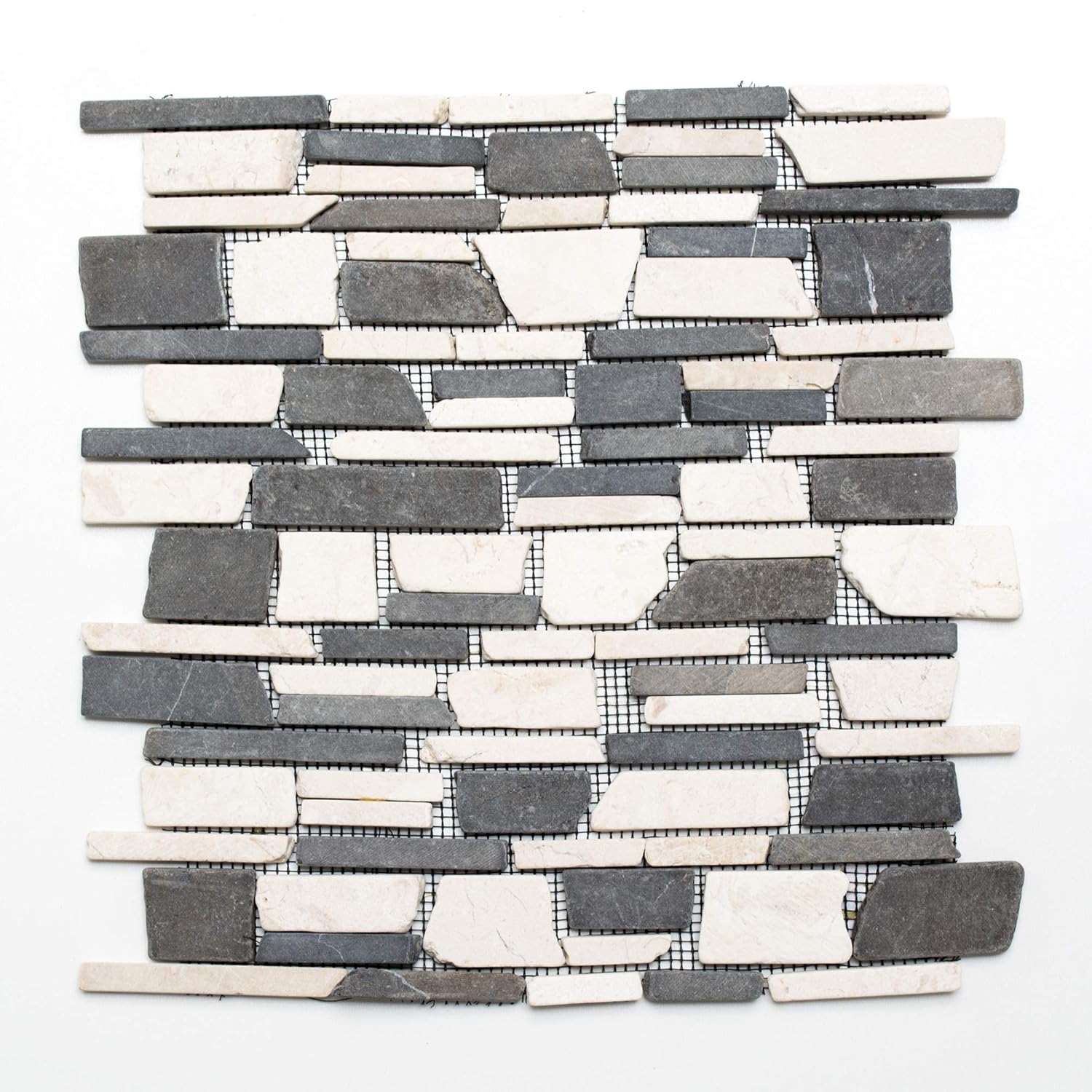 Mosaikfliesen Fliesen Mosaik Kuche Bad Wc Wohnbereich Fliesenspiegel Marmor Brick Naturstein Weiss Grau 8mm K468 Sidra Hospital