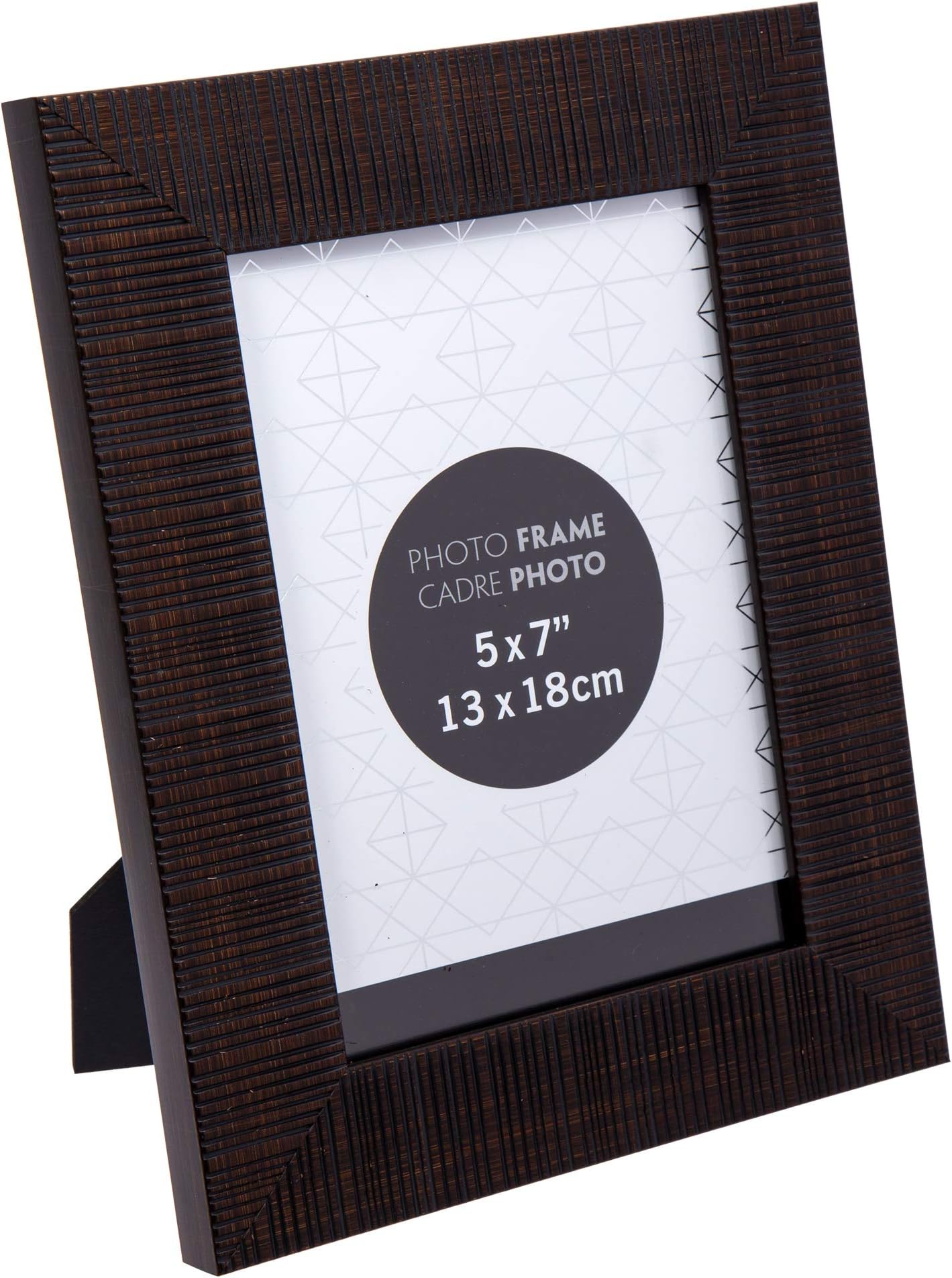 Truu Design Dynamic, 5 x 7 inches, Antique Bronze CTG Decorative Textured Countertop Picture Frame, 5" x 7"