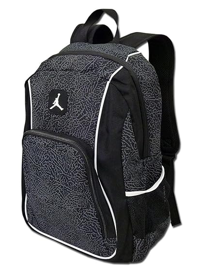 gold and black jordan backpack