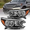 JSBOYAT Headlight Assembly Replacement for 2012 2013 2014 Honda CR-V OE Style Headlamp Halogen Head Light Lamp Front Light, Left Driver & Right Passenger Side