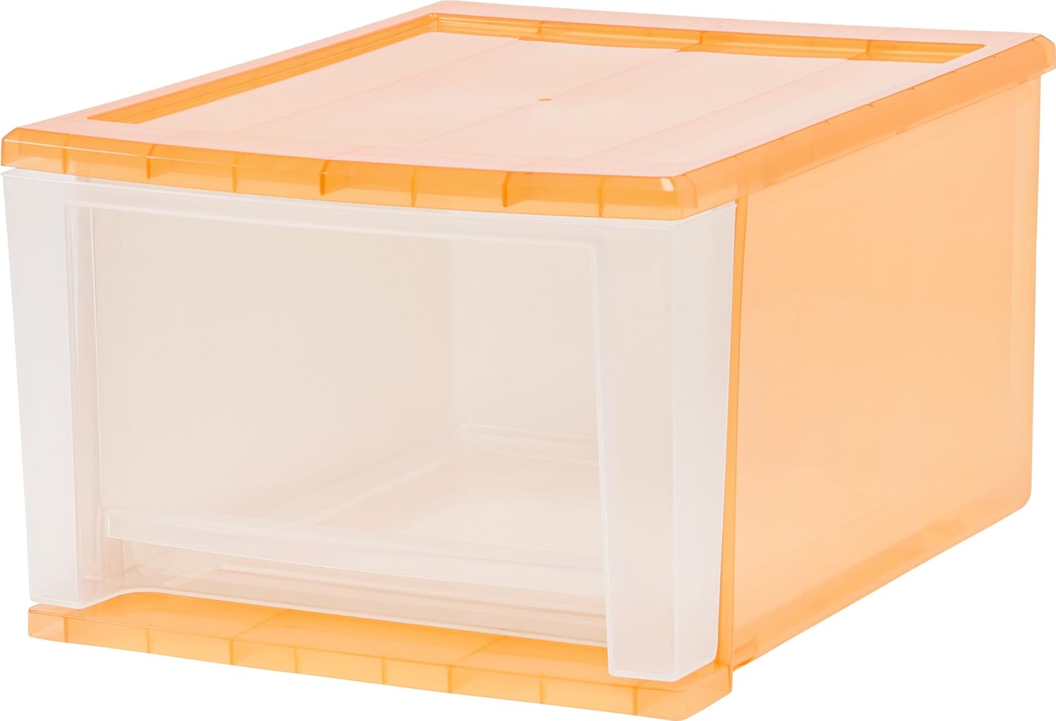 Amazon Com Iris 17 Quart Stacking Drawer 4 Pack Orange Home