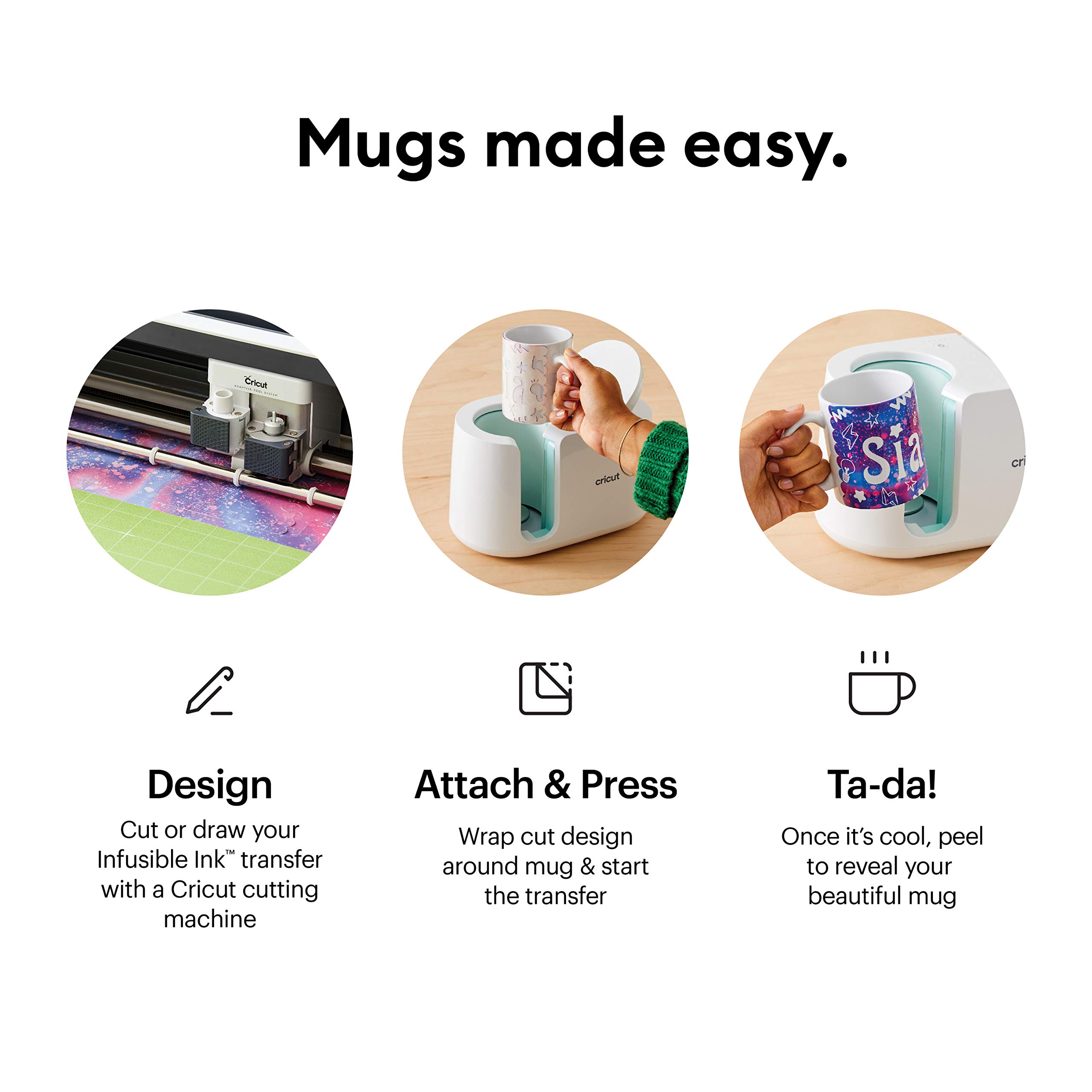 Cricut Ceramic Mug Blank, White - 12 oz/340 ml (2 ct)