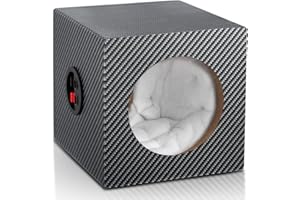 Suacopzar 6.5in Speaker Enclosures, Premium Wooden Car Box Speaker Cabinets w/Sound-Absorbing Cotton & Speaker Spikes Pads Mat, American Car Audio Enclosures for Great Sound Quality for Home, Vehicle