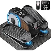 Mini Under Desk Elliptical Low Impact Electric Leg Exerciser As Seen on TV While Sitting for Seniors with Non-Slip Mat Quiet & Portable for Home and Office