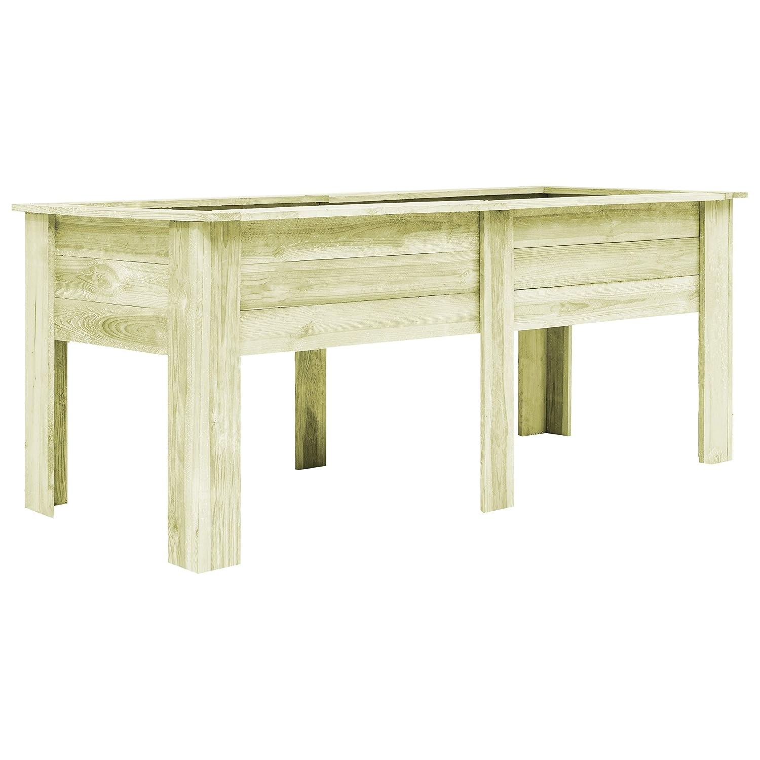 vidaXL Jardinera Patas Madera Aserrada FSC 200x80x80 cm Macetero ...