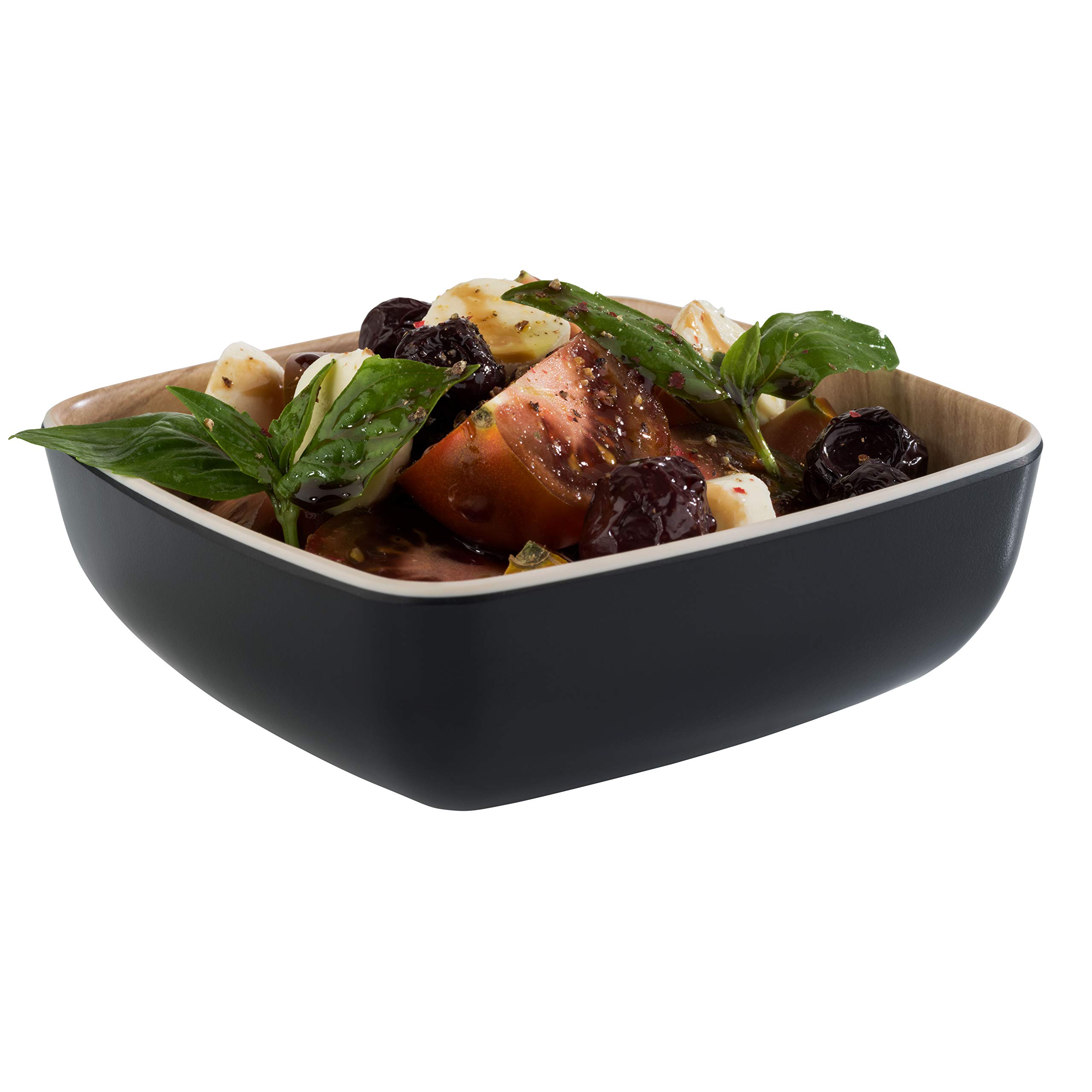 APS Frida Lock 84937 Melamine Bowl 12.5 x 12.5 x 4.5 cm 0.37 litres Wood Look Black