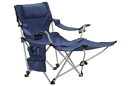 Grand Canyon Giga - bequemer Campingstuhl, mit abnehmbarer Fußablage, faltbar, stabiles Aluminiumgestell, 3-fach verstellbare