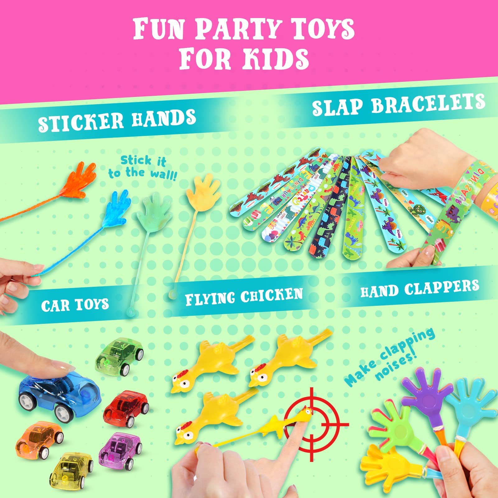 200 Pack Party Favors for Kids: Prize Box Toys for Classroom, Goodie Bag Stuffers, Pinata Fillers, Treasure Chest Toys, Kids Small Toys, Carnival Prizes, Birthday Party Toys in Bulk Assortment