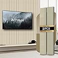 Ritollo Wood Panels for Wall and Ceiling, 94.5"×11" Acoustic Wood Wall Panels for Interior Wall Decor, 3D Wood Slat Wall Panel/Fluted Sound Absorbing Panel - Natural Oak 2 Pack