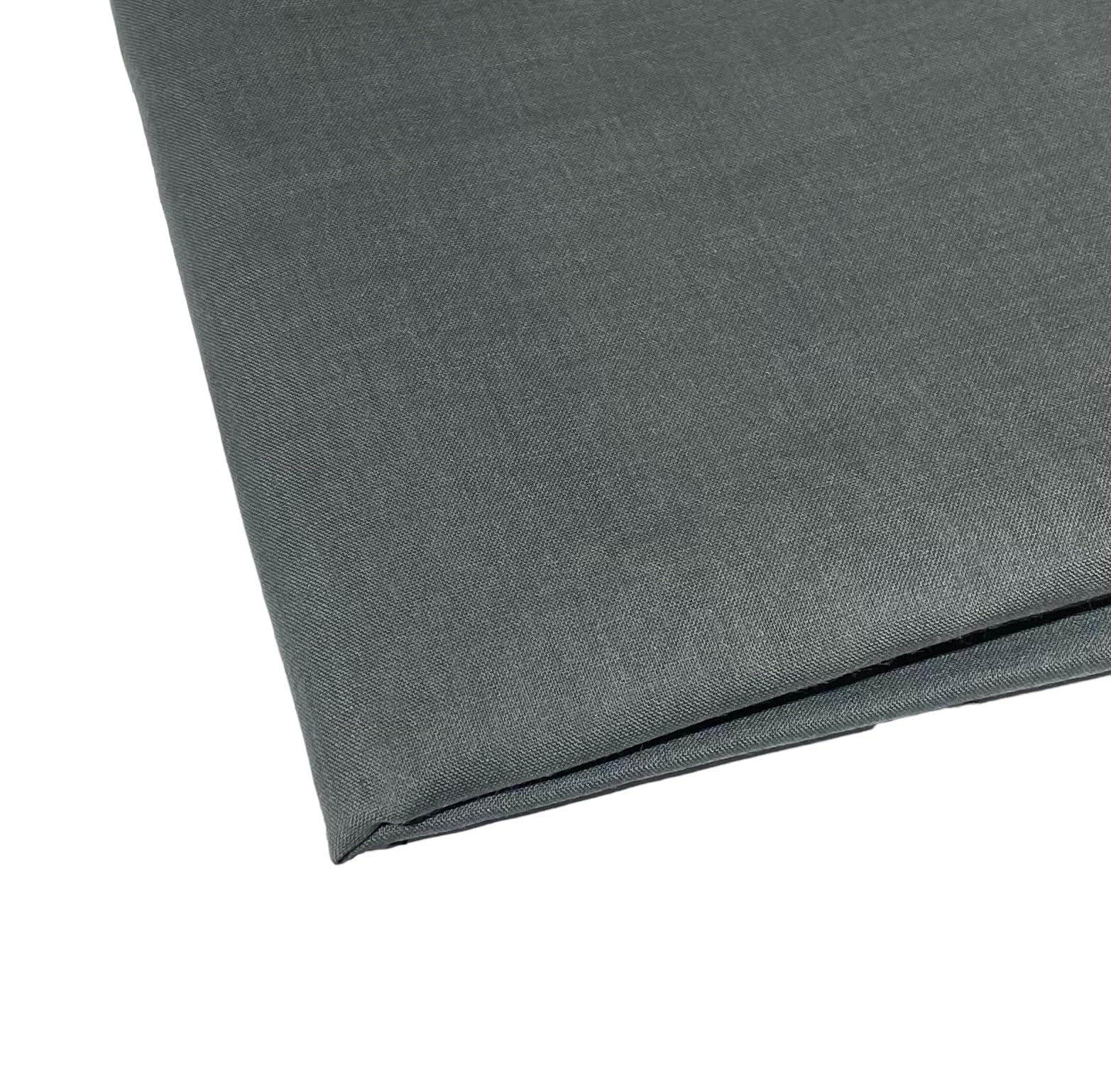 Novato Textiles Plain Polycotton Fabric Dress Craft Material 44" Wide Available in 8 Colours pre Cut (Dark Grey, 2 Meter) — image 1