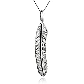 FashionJunkie4Life Sterling Silver Feather Pendant Necklace