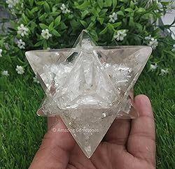 1 Pcs Clear Quartz Large Crystal Orgone Merkaba