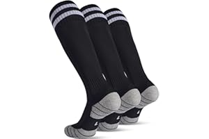CWVLC Soccer Socks for Kids Youth Adult, Cotton Football Softball Baseball Socks