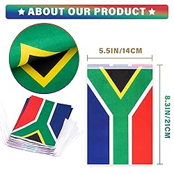 South Africa String Flag Pennant Banner, Small Mini