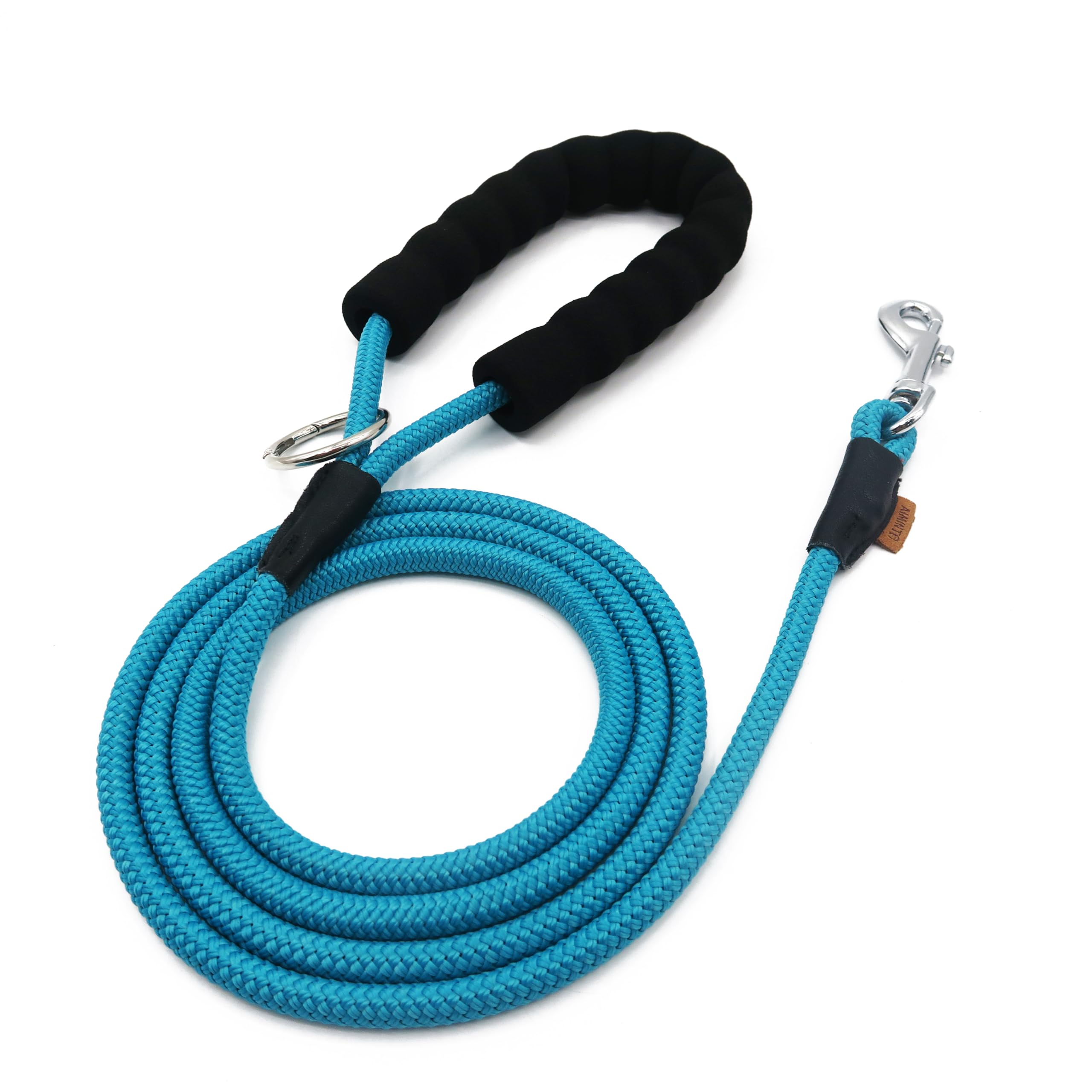 Aiminto Dog Leash, Braided Rope Traction – Walking Training Lead for Small Dogs ((1/3") - 6FT, Light Blue)