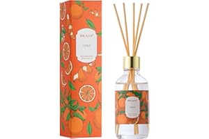 Airkeep Reed Diffuser Oil Set with Reed Sticks,Citrus Aromatherapy Oil Scent Diffuser for Home Office Bathroom Decoration Perfume and Gifts 3.38oz/100ml