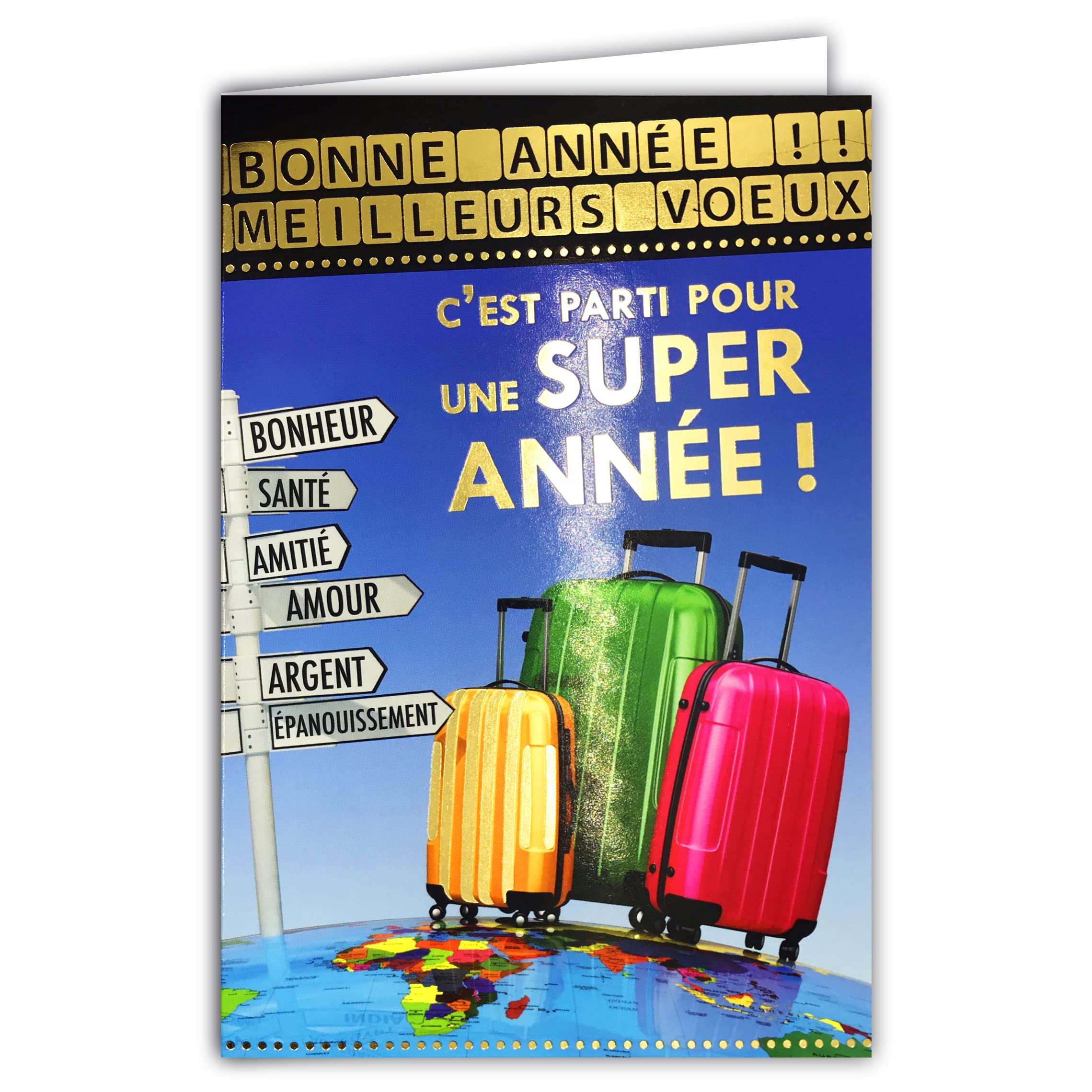 LOT10-61-4050-B BA Set of 10 Same Greeting Cards with 10 Envelopes Sized 12 x 17.5 cm Winter Wishes Holiday Christmas New Year December January LOT10-61-4050-B