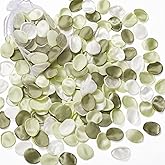 Serwalin 300Pcs Silk Rose Petals Artificial Flower Petals for Weddings Sage Green Fake Rose Petals Flower Girl Aisle Romantic Decor Dinner Table Centerpieces Proposal (3 Color Mixes)
