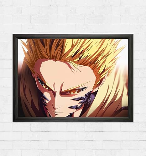 Amazon Co Jp ワンパンマンアニメアート 壁画ポスター吊り絵18 X 14 約48 Cm X 33 Cm 松フレーム 額縁を送る 装飾画 ホーム キッチン