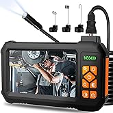Endoscope Camera with Light, 1920P HD Borescope Inspection Camera with 4.3" IPS Screen, IP67 Waterproof with 8 LEDs & 16.5ft Semi-Rigid Snake Camera for Automotive Pipe Tools Gadgets for Men