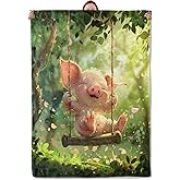 Mounidso Cute Pig Blanket, Animal Pig Themed Flannel Blanket Gifts for Women, Soft Warm Lightweight Blankets for Living Room Home Travel Decor 50" x 60"