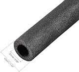 sourcing map Foam Tube Pipe Insulation 1.64 Ft L 0.98in ID 1.56in OD Black 4pk view 2