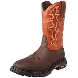 BMVY9 Mens WorkHog Wide Square Toe Work Boot Dark