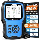 ANCEL BM700 PRO Fit for BMW Scanner - Battery Registration Tool, Code Reader for BMW/Mini/RR, Advanced OBD2 Scanner Auto V-I-N, Full System Diagnostic for BMW Scan Tool with All Reset Services (Blue)