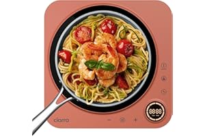 CIARRA CATIH1A-O Portable Induction Cooktop, Slim Single Electric Countertop Burner with Sensor Touch and Digital Time, Orang
