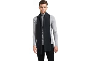 Mens Winter Scarf Cashmere Winter Scarves Long Wool Soft Warm Knitted Fashion Casual Scarf for Men