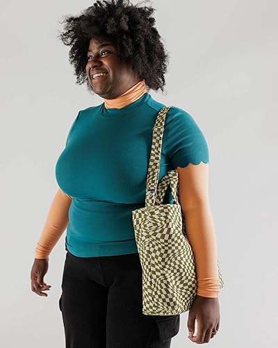 BAGGU Duck Bag Moss Trippy Checker in Kuwait Whizz Travel Totes