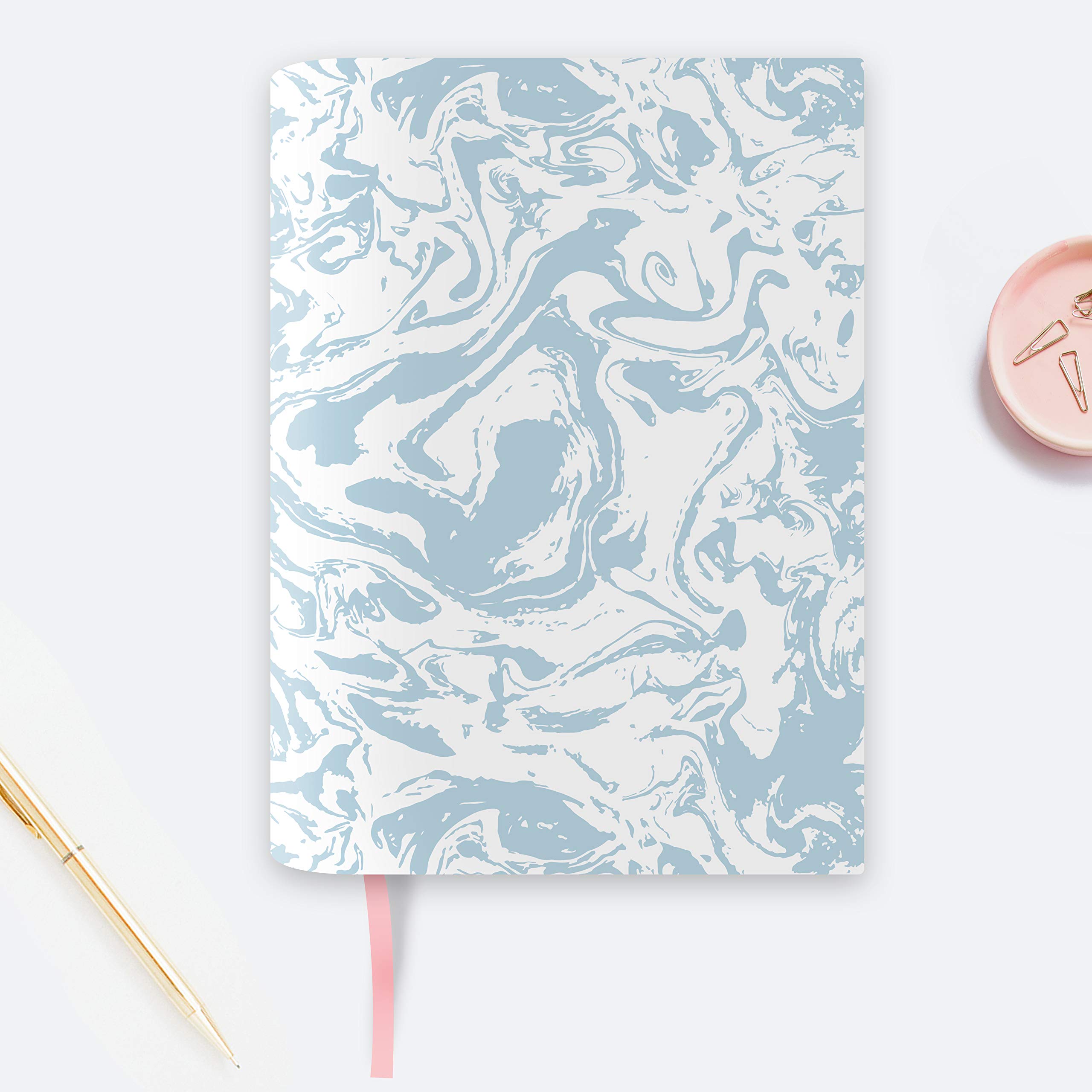 Dotty about Paper A5 Chunky Linen Covered Notebook with Ribbon 160 x 215 mm (28 mm Thick) 192 Sheets - Sweet Sherbet Dreams - Perfect for Office Work, School, Diary, Gifting