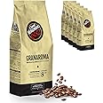 Caffe Vergnano 1882 Gran Aroma Whole Bean Arabica Medium Espresso Roast Coffee, 1.1lbs Bag - Italian Coffee Beans with Rich notes of Cocoa, Spices & Dried Fruit, Intensity 8/10-500g Bag (6 Pack)