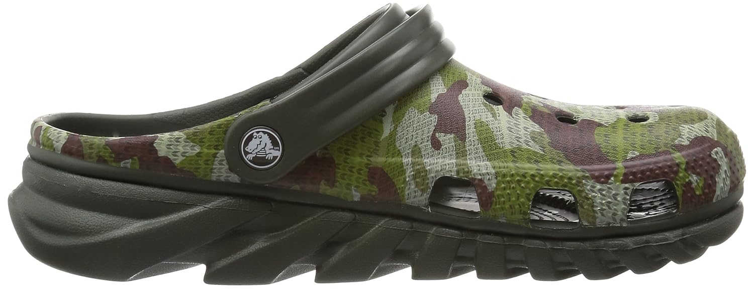 crocs unisex duet max camo clogs and mules