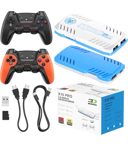 X2 Ultra Retro Game Stick 4K | Consola HDMI Con Más De 40.000 Juegos, 2 Mandos Inalámbricos 2.4 GHz Y Emuladores Clásicos – Plug And Play Para Amantes De La Nostalgia
