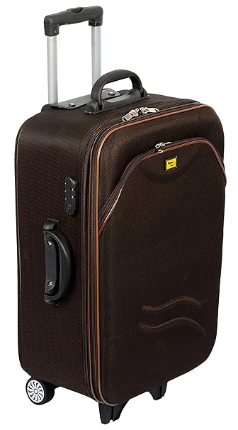 United Expandable Polyester Matty 20 Inches Soft Sided Brown Luggage Bag