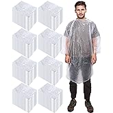 JaGely 120 Pack Disposable Rain Poncho for Adult Family Bulk Wedding Homeless Gift Emergency Travel Hooded Outdoor Raincoat