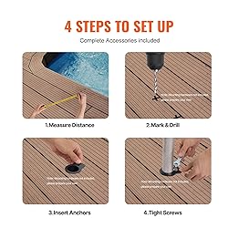 VEVOR Pool Handrail,46 x 37 inch Pool