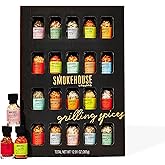 Smokehouse by Thoughtfully Ultimate Grilling Spice Set, Grill Seasoning Gift Set Flavors Include Chili Garlic, Rosemary and Herb, Lime Chipotle, Cajun Seasoning and More, Pack of 20