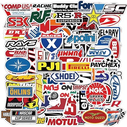 Amazon 100枚 レーシングカー 改良ブランドロゴステッカー 防水 ビニールステッカー ノートパソコン オートバイ 車 Iphone スケートボード グラフィティ デカール Yoii ノートパソコンスキンシール 通販