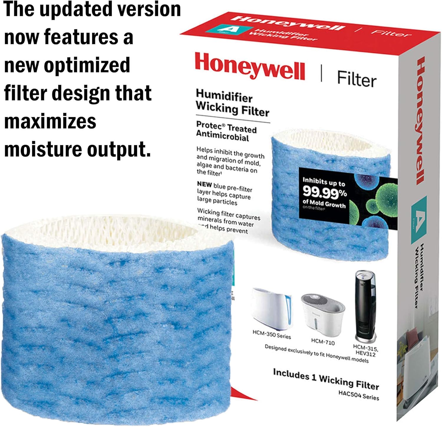 Honeywell HAC-504 Series Humidifier Replacement, Filter A - 2 Filters (Updated Version) Bundled with. -