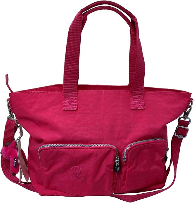 Kipling Idola Tote Vibrant Pink Crossbody Bag Purse