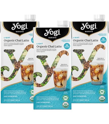 Amazon.com : Yogi Barista Caffeine-Free Organic Chai Latte - 32
