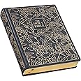 KJV Holy Bible, Large Print Note-taking Bible, Faux Leather Hardcover - King James Version, Navy w/Gold Floral (KJV Note-taking Editions)