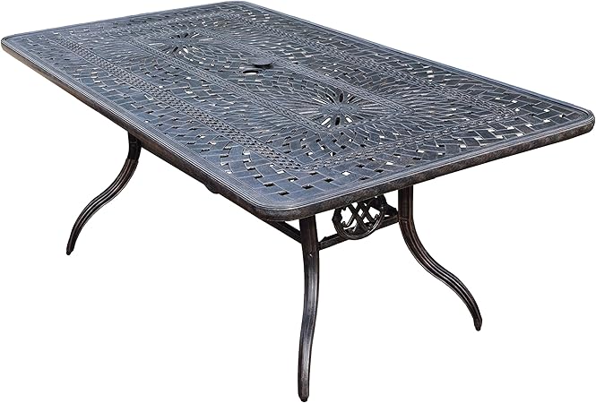 Amazon Com Oakland Living Belmont Aluminum Rectangular Dining