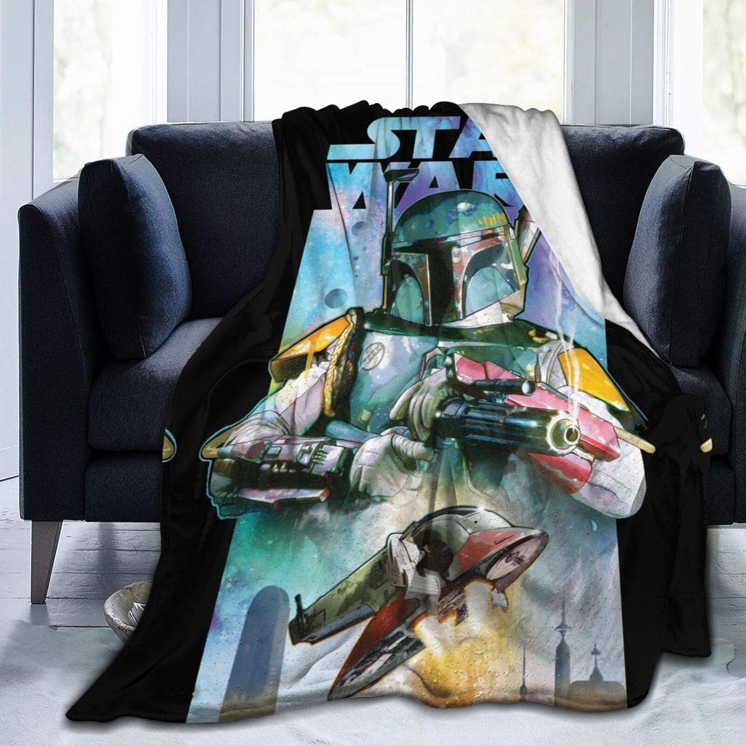 Amazon.com: St_ar Wars Boba_Fett Blanket Flannel Fleece Throw Blankets