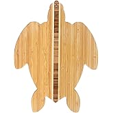 Totally Bamboo Sea Turtle Shaped Cutting Board and Charcuterie Serving Tray, Great for Wall Display